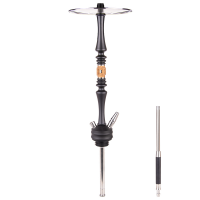 Кальян Hoob Mars - Black x Stainless steel (Черный x Нержавеющая сталь)